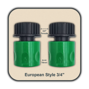 Quick Connector For Euro + USA 3/4" Male/Female Threaded Hose Adapter