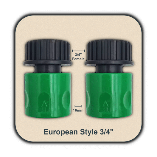 Quick Connector For Euro + USA 3/4" Male/Female Threaded Hose Adapter