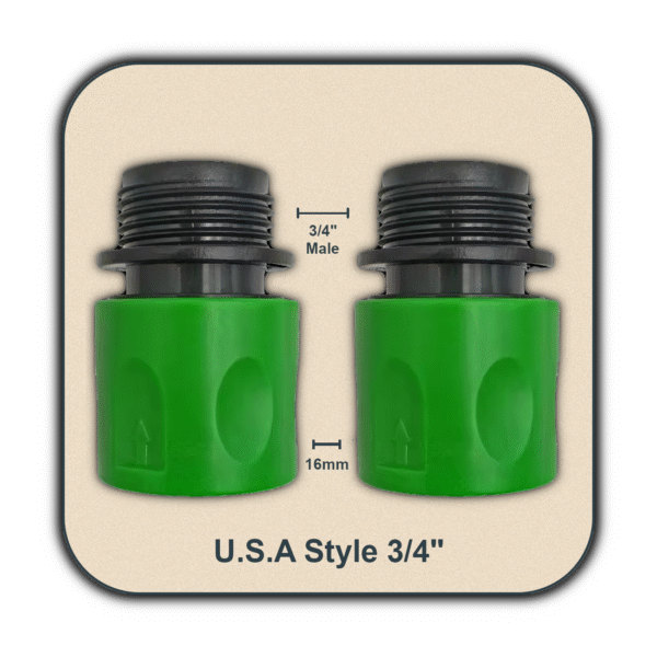 Quick Connector For Euro + USA 3/4" Male/Female Threaded Hose Adapter - Image 4